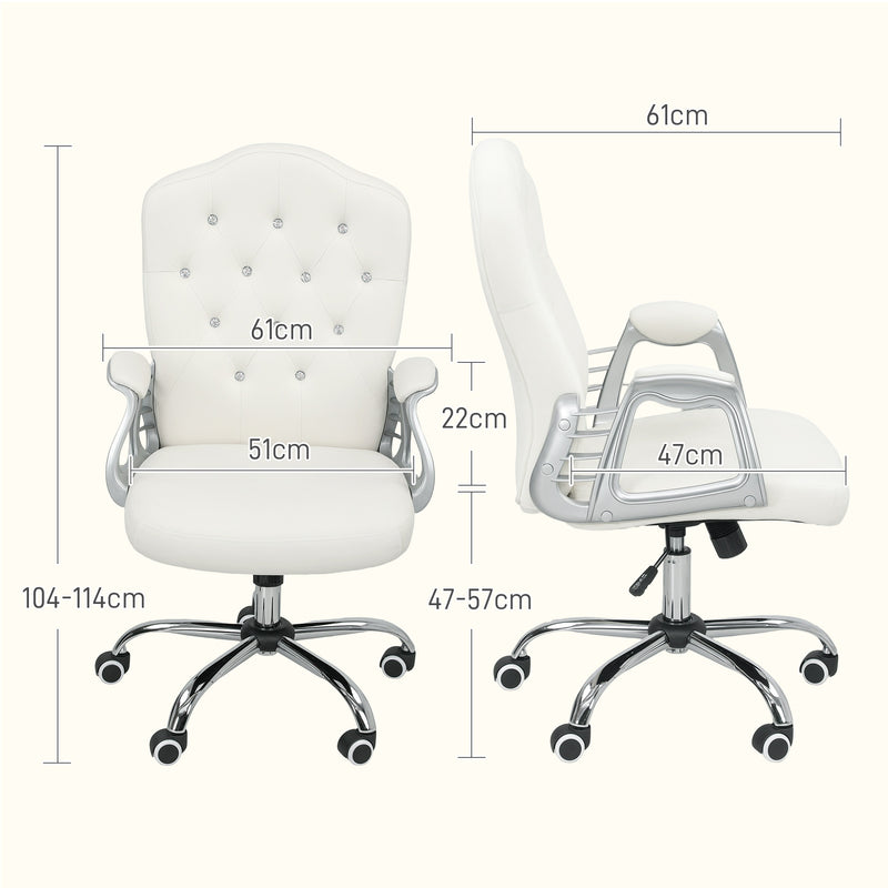 Vinsetto Home Office Chair with Adjustable Height Tilt Function