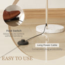 HOMCOM Modern Standing Lamp with Shade & Foot Switch, Orange