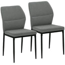HOMCOM Set of 2 Dining Chairs with Curved Back Padded Seat for Kitchen