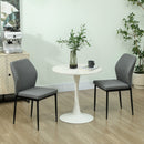HOMCOM Set of 2 Dining Chairs with Curved Back Padded Seat for Kitchen