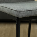 HOMCOM Set of 2 Dining Chairs with Curved Back Padded Seat for Kitchen