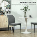 HOMCOM Set of 2 Dining Chairs with Curved Back Padded Seat for Kitchen