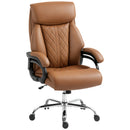 HOMCOM PU Leather Office Chair with Spring Padding Swivel Wheels
