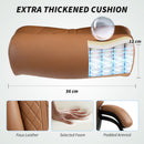 HOMCOM PU Leather Office Chair with Spring Padding Swivel Wheels