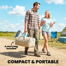 Outsunny 3 Man Inflatable Camping Tent w/ 3000mm Waterproof Rainfly, Cream