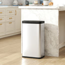 HOMCOM 45L Sensor Bin, Stainless Steel Kitchen Bin with Automatic Close