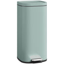 HOMCOM 30L Kitchen Bin, Pedal Bin with Lid, Removable Inner Bucket, Green