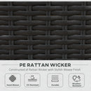 Outsunny 7PC Rattan Garden Furniture Set Coffee Table Buckle Structure