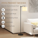 HOMCOM LED Floor Lamp with Dimmable Colours Temperature & Brightness, Black