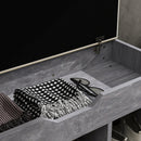 HOMCOM Sit-On Shoe Storage Unit W/ Hidden Compartment Handles