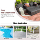 5 Pieces Outdoor Rattan Patio Furniture Set With Removable Cushions-Grey