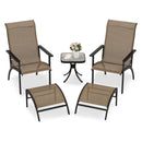 5 Pieces Adirondack Chair Set With Ottomans And Side Table-Coffee