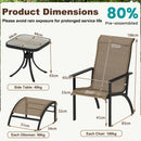 5 Pieces Adirondack Chair Set With Ottomans And Side Table-Coffee