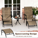 5 Pieces Adirondack Chair Set With Ottomans And Side Table-Coffee