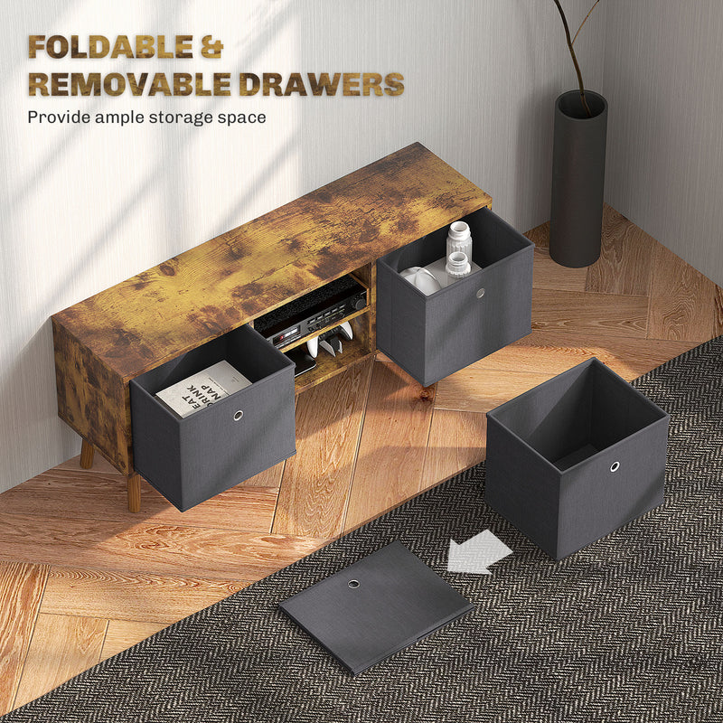 HOMCOM Modern TV Cabinet Stand w/ Shelves & Drawers
