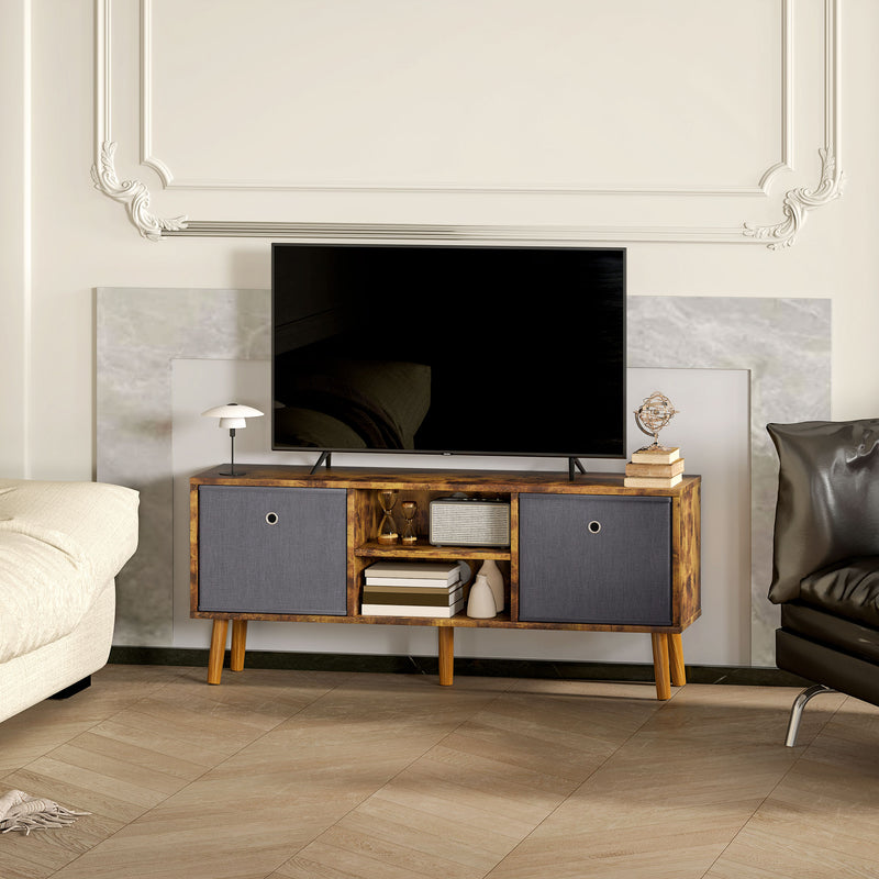 HOMCOM Modern TV Cabinet Stand w/ Shelves & Drawers