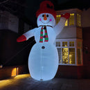 GIANT: 20ft (6m) Outdoor Inflatable Light up Christmas Snowman with Raised Arm with 28 LEDs