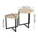 Livingandhome Stylish 2-Piece Nesting Accent Table Set