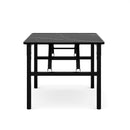 Livingandhome Square 60cm Folding Coffee Table with Marble Effect Top