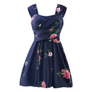 One-piece Floral Swimdress With Shorts