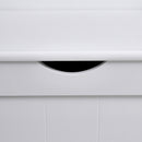 Livingandhome White Wooden Lift-Top Toy Storage Chest