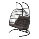 Breeins 2-Seater Swing Hanging Egg Chair With Metal Stand