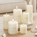 Lifeideas 6Pcs Unscented Pillar Candles Set