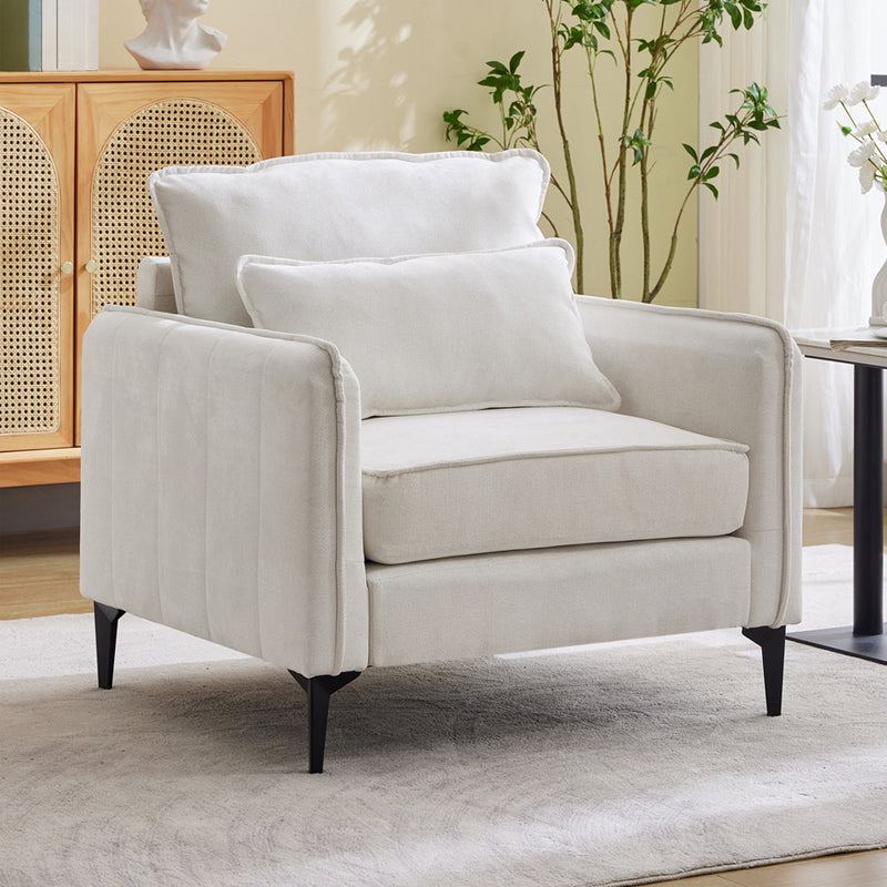 Livingandhome Comfortable Linen Sofa Armchair