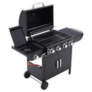 5-Burner Outdoor Gas Burner with Side Burner Gas Gill
