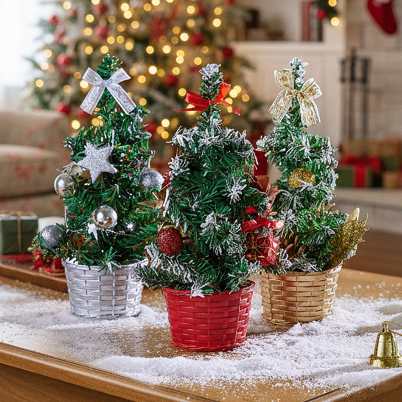 Lifeideas 3PCS Mini Tabletop Christmas Trees