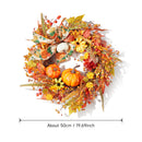 Artificial Pumpkin Maple Leaves Wreath