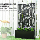 Outsunny Metal Raised Garden Bed with Trellis, Outdoor Elevated Planter Box