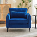 Livingandhome Blue Modern Single Armchair