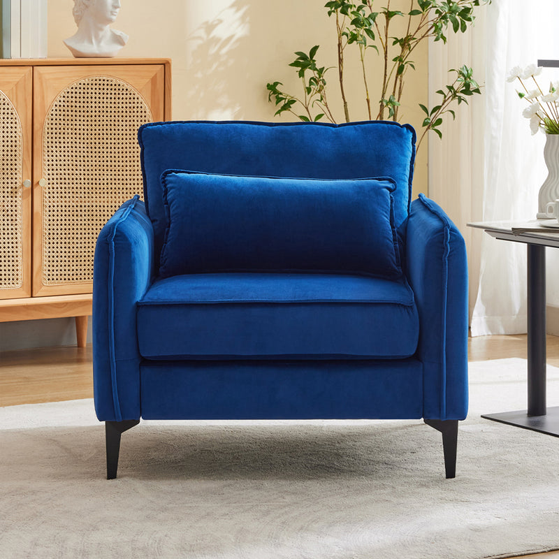 Livingandhome Blue Modern Single Armchair