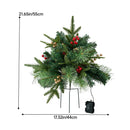 Lifeideas 1 Pack Artificial Christmas Tree Urn Filler Decoration with String Lights