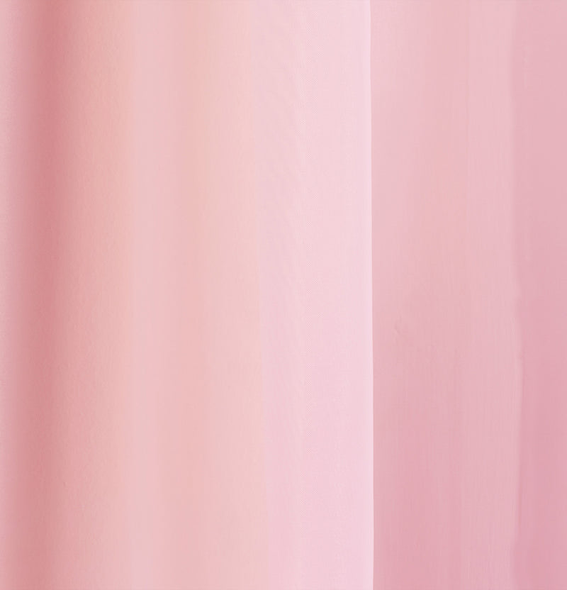 Sheer Pink Plain Woven Voile Slot Top Curtain Panel Pair
