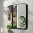Livingandhome Modern Square Wall Mirror with Aluminum Alloy Frame
