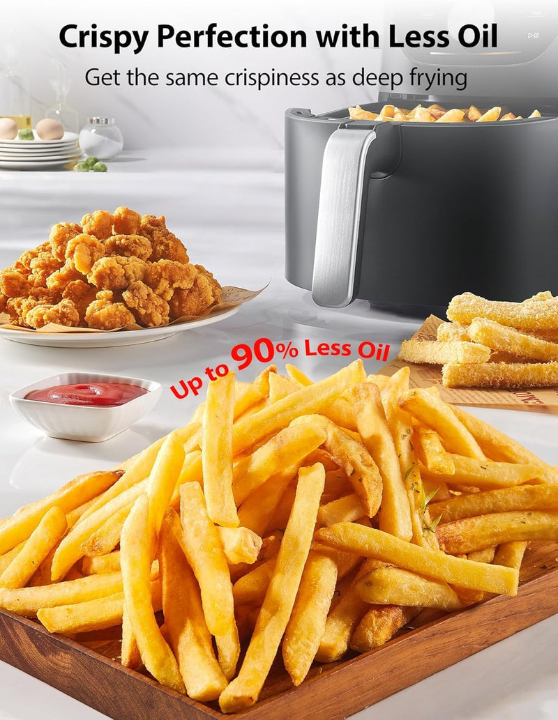 Toshiba 5.2L Air Fryer with Heat-Q Technology, Quick and Easy Meals, 8 Preset Menus