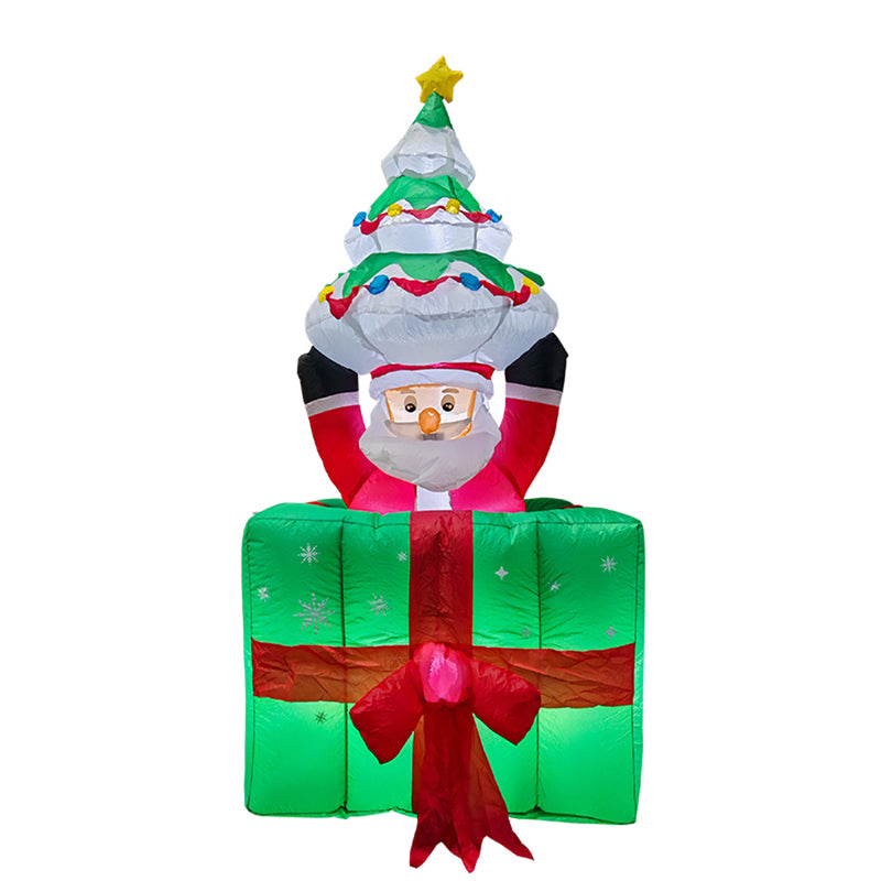 Lifeideas 6ft Christmas Inflatable Liftable Santa Claus with Gift Box Decorations