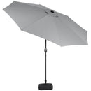 3M Large Rotating Patio Parasol for Outdoor Sunshade and Rain