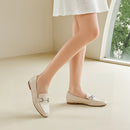 PU Leather Closed Toe Loafers