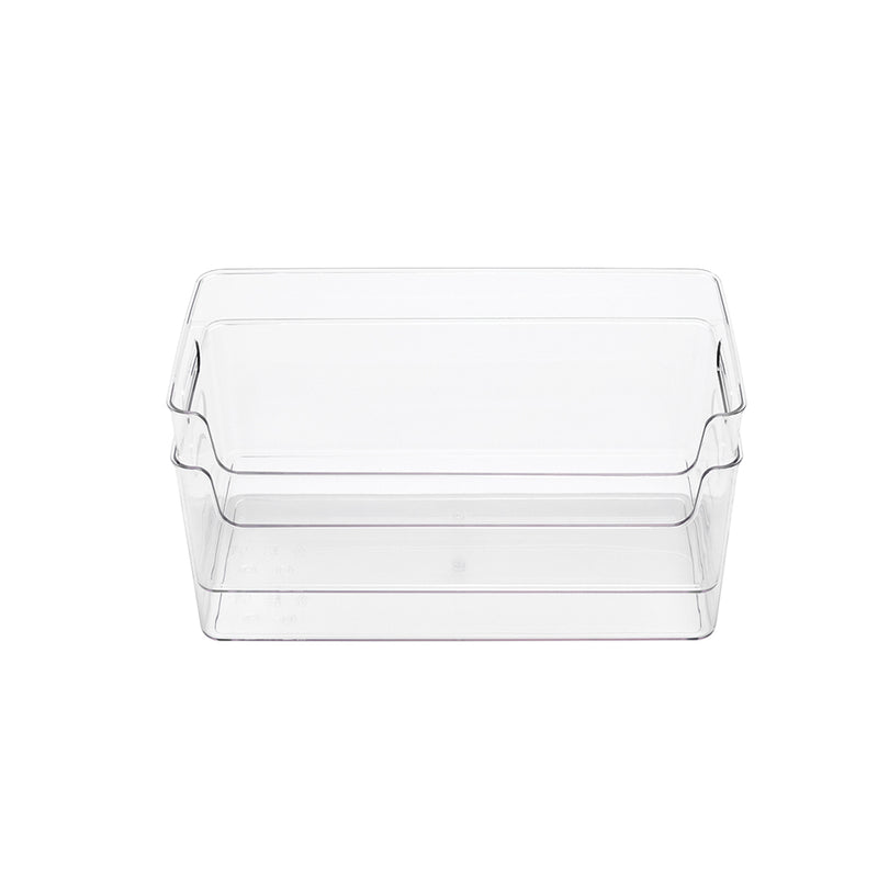 Lifeideas 2Pcs Stackable Refrigerator Storage Organizers with Handles