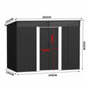 Breeins Sliding Door Metal Storage Shed With Windows