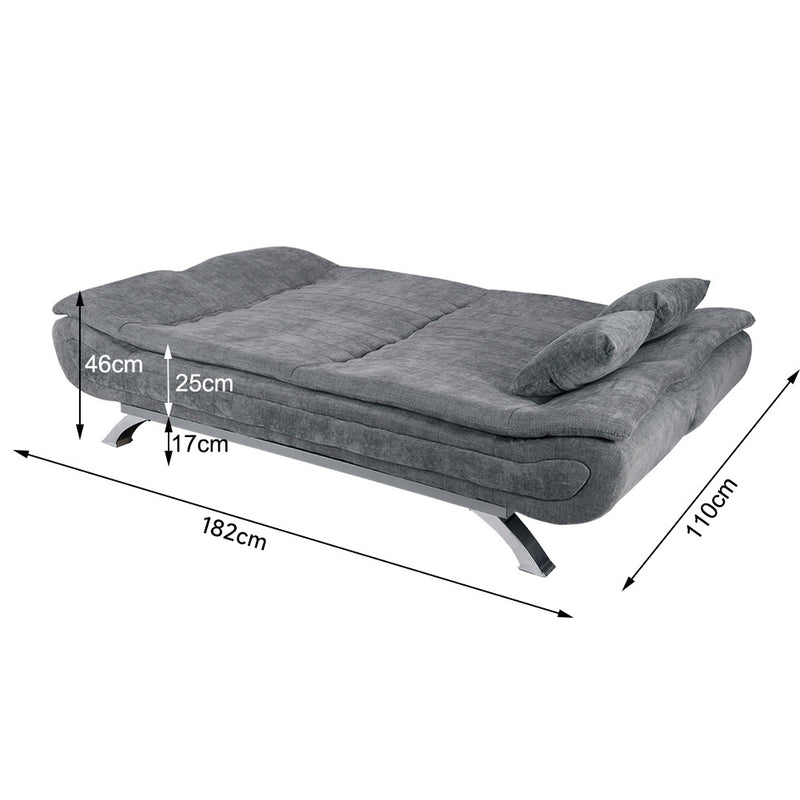 Livingandhome Modern Linen Fabric Sofa Bed