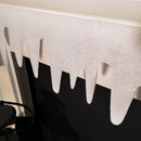 Premier White Felt 18cm x 240cm Decorative Glitter Christmas Icicle Fringe Wall Fireplace Decoration