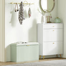 HOMCOM Shoe Storage Bench With Cushion And Flip-Drawer 80x26x47.5cm