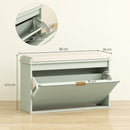 HOMCOM Shoe Storage Bench With Cushion And Flip-Drawer 80x26x47.5cm