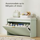 HOMCOM Shoe Storage Bench With Cushion And Flip-Drawer 80x26x47.5cm