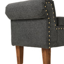Livingandhome Linen Upholstered Storage Bench