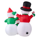 Lifeideas 6ft Christmas Inflatable Snowman Family Decorations with LED Lights